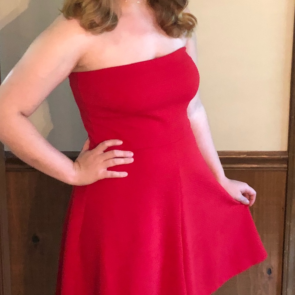 The Limited Red Strapless Dress Size M